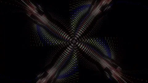 Background stripes and flashing with shining light dots. Animation with circles Video stock 313450469