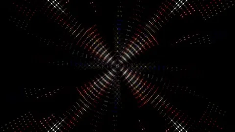 Background stripes and flashing with shining light dots. Animation with circles Stock Footage 313450514