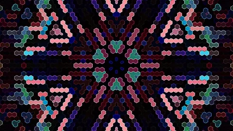 Background stripes and flashing with shining light dots. Animation with circles Video stock 321012429