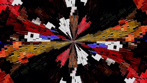 Background stripes and flashing with shining light dots. Animation with circles 動画素材 322611584