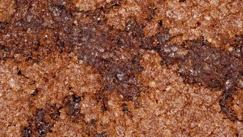 Background, structure of chocolate oatmeal cookies rotating Stock Footage 243991638