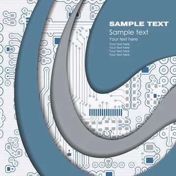 Background in the style of technology Illustrazione stock