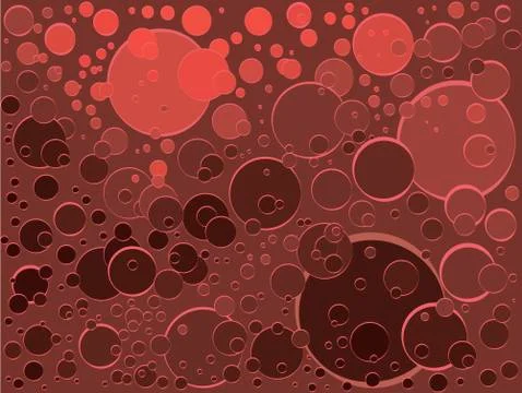 Background of stylized bubbles of sparkling red wine Stock Illustration