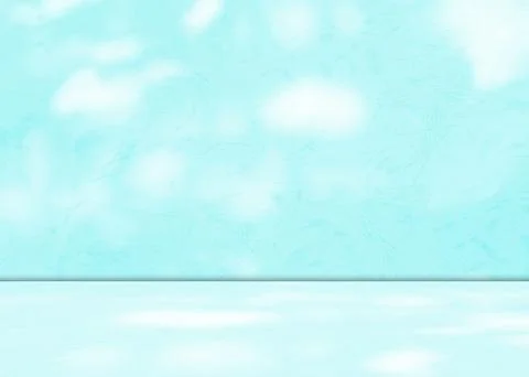 Background summer blue light wall studio room solid kitchen podium floor Stock Photos
