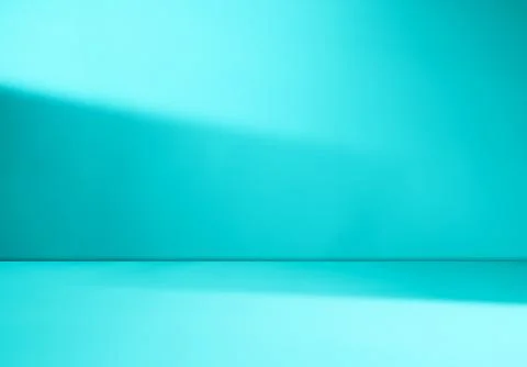 Background summer blue light wall studio room solid kitchen podium floor Foto stock