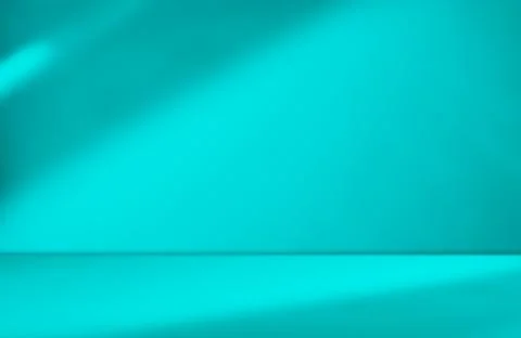 Background summer blue wall studio room solid kitchen podium floor Stock Photos