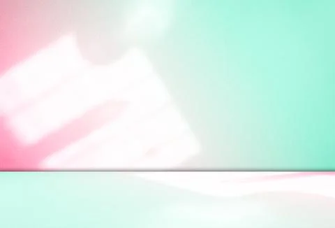Background summer green pink wall studio room solid kitchen podium floor 스톡 일러스트