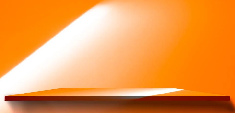 Background summer orange shelf wall studio room solid kitchen podium 스톡 일러스트