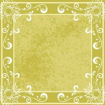 Background. sun, curves and frame Stock Illustration