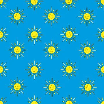 Background of the suns (blue) Stock Illustration