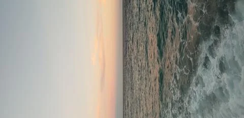 Background with sunset on the sea Stock Photos