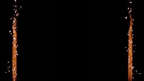 Background of super slow motion of firework sparklers burning at night Stock Footage 80759770