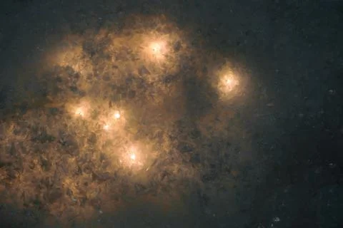 Background surface of dark artificial snow illuminated by yellow light from i Stock Photos