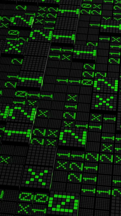Background with surface of squares and code. Motion. Computer surface with Video stock 278257897