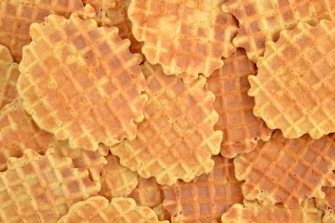 Background of sweet waffles Stock Photos