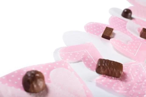 Background with sweets for Valentine day Foto stock