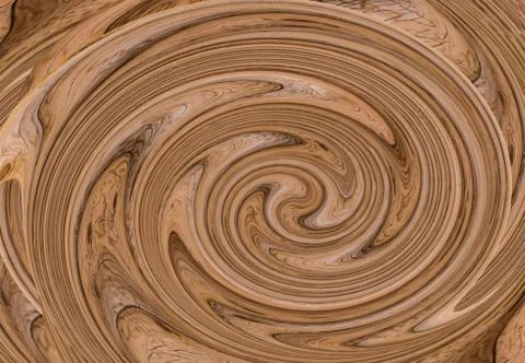 Background swirling. whirlpool brown texture melted cream color natural wood Stock Illustration