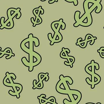 Background with symbols of dollar Stock Illustration