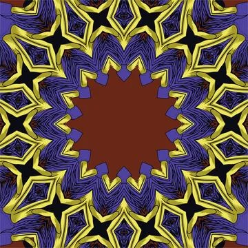 Background with a symmetrical colorful pattern, indian pattern, oriental pa.. Stock Illustration