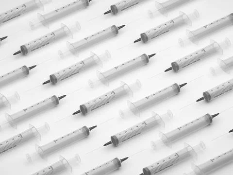 Background with syringes for injection Stock Illustration
