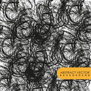 Background of tangle of lines, vector illustration Stock Illustration
