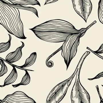 Background with tea leaf. Stock Illustration
