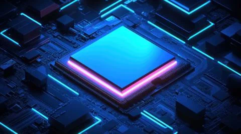 Background Tech Line Neon Stock Photos