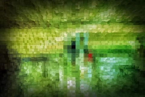 Background techno columns イラスト素材