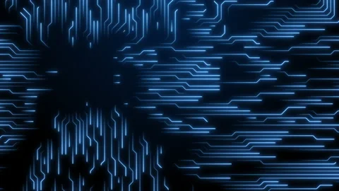 The background of the technological process of the computer system light blue Stock Footage 191916082