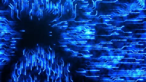 The background of the technological process of the computer system light blue Stock-Footage 191918013