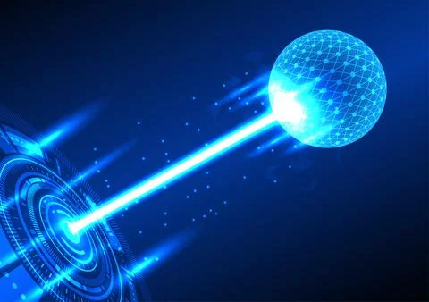 Background technology circle with a laser means technology processing data .. 스톡 일러스트