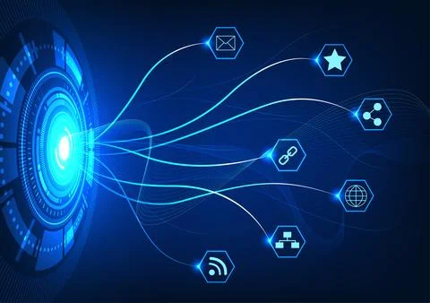 Background technology connection sends data in the internet network into th.. 스톡 일러스트