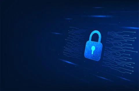 Background technology cyber security, Pixel size lock connected to technolo.. Stock Illustration