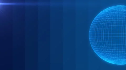 Background for technology or business with planet like graphic and light Stock Footage 153566756