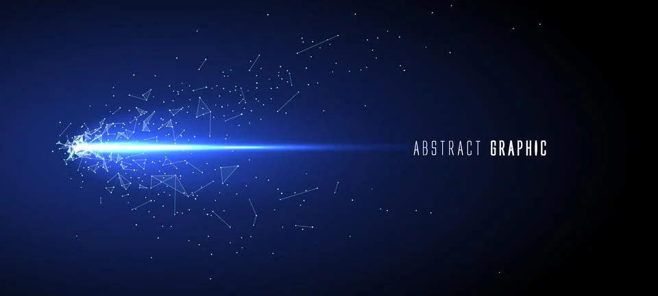 The background of technology sense of particle shuttle. Stock Illustration
