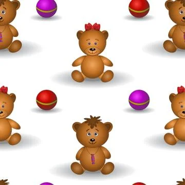 Background, teddy bears Stock Illustration