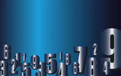 Background template blue numbers Stock Illustration