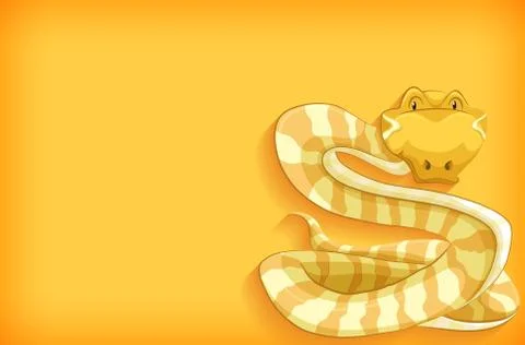 Background template design with plain color wall and snake Stock Illustration