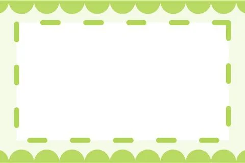 Background template with green dash line Stock Illustration