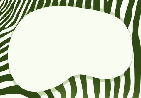 Background template with green zebra patterns Stock Illustration