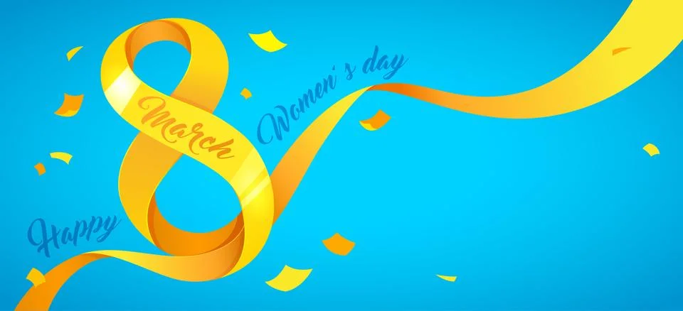 Background template for International Womens Day. Horizontal Greeting card Stock Illustration