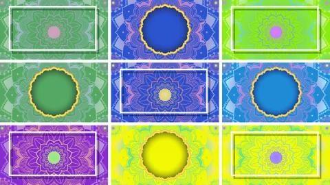 Background template with mandala designs Stock Illustration