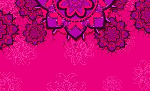 Background template with mandala designs Stock Illustration