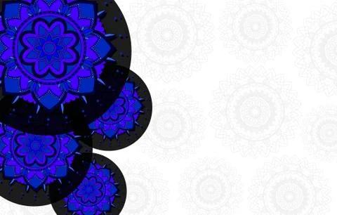 Background template with mandala designs Stock Illustration