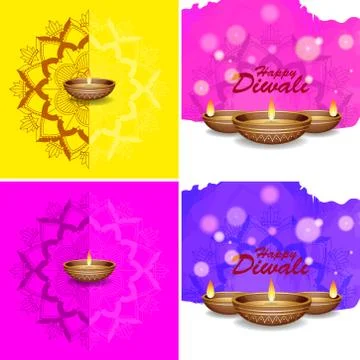 Background template with mandala designs Stock Illustration