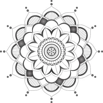Background template with mandala pattern design Stock Illustration