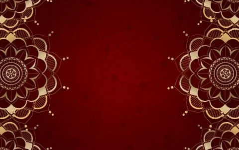 Background template with mandala pattern design Stock Illustration