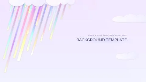 Background template rainbow gradient rain cloud Stock Illustration