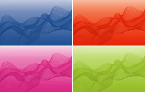 Background template with wavy lines Stock Illustration