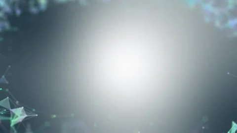 The background for the text. Neon particles rotate in the corners of the blue Stock Footage 231505105